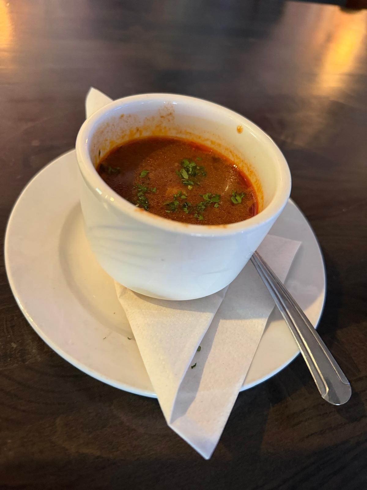 Soup of the day with fresh herbs at Westrail